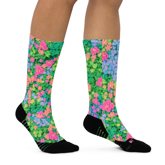 Light Floral : Basketball socks