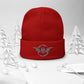 Here Live Dragons Embroidered Beanie