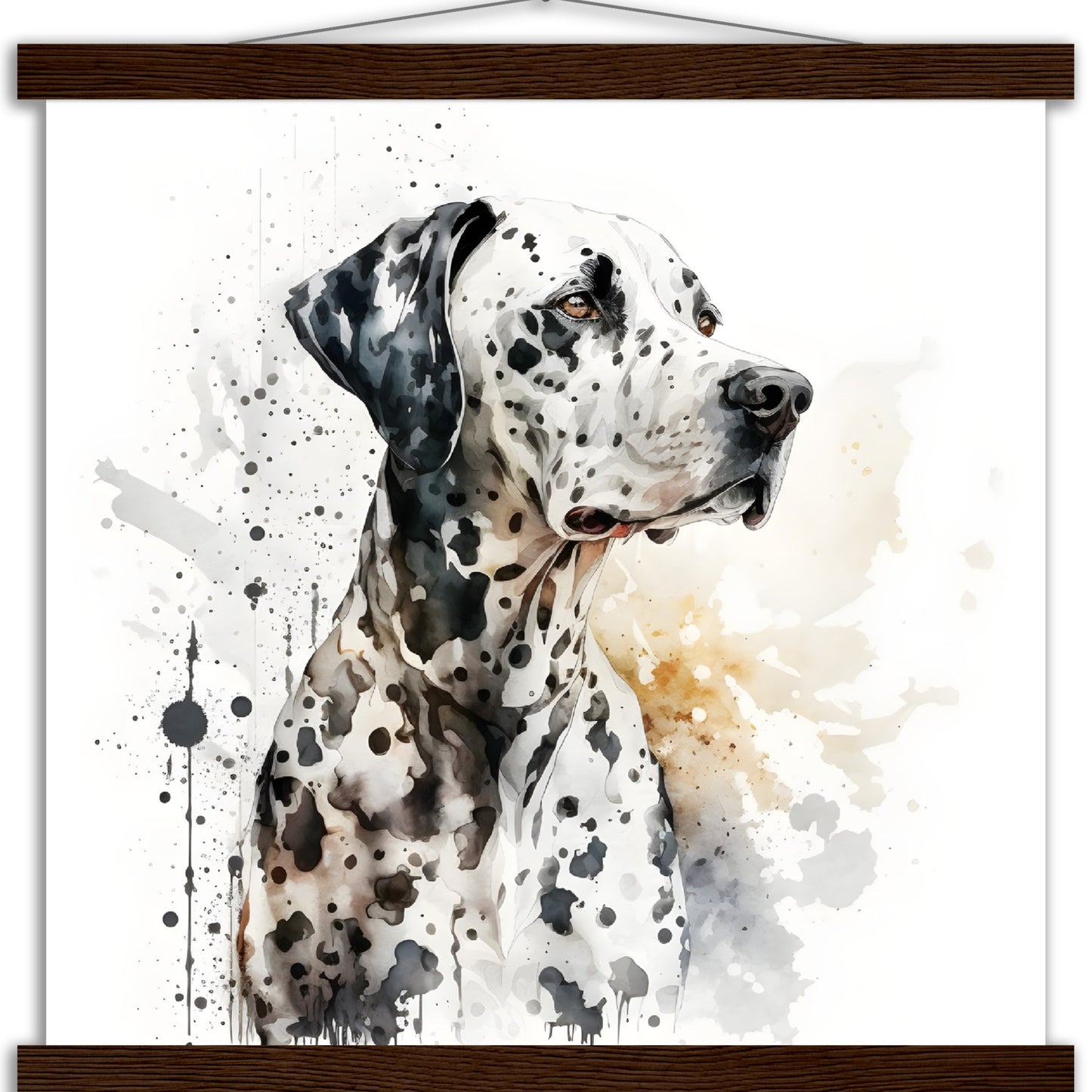 Dalmation (b) Dog Watercolor Premium Matte Paper Poster with Hanger
