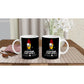 Space Cadet Every Journey Needs a First Step : Fun Black & White 11oz Ceramic Mug