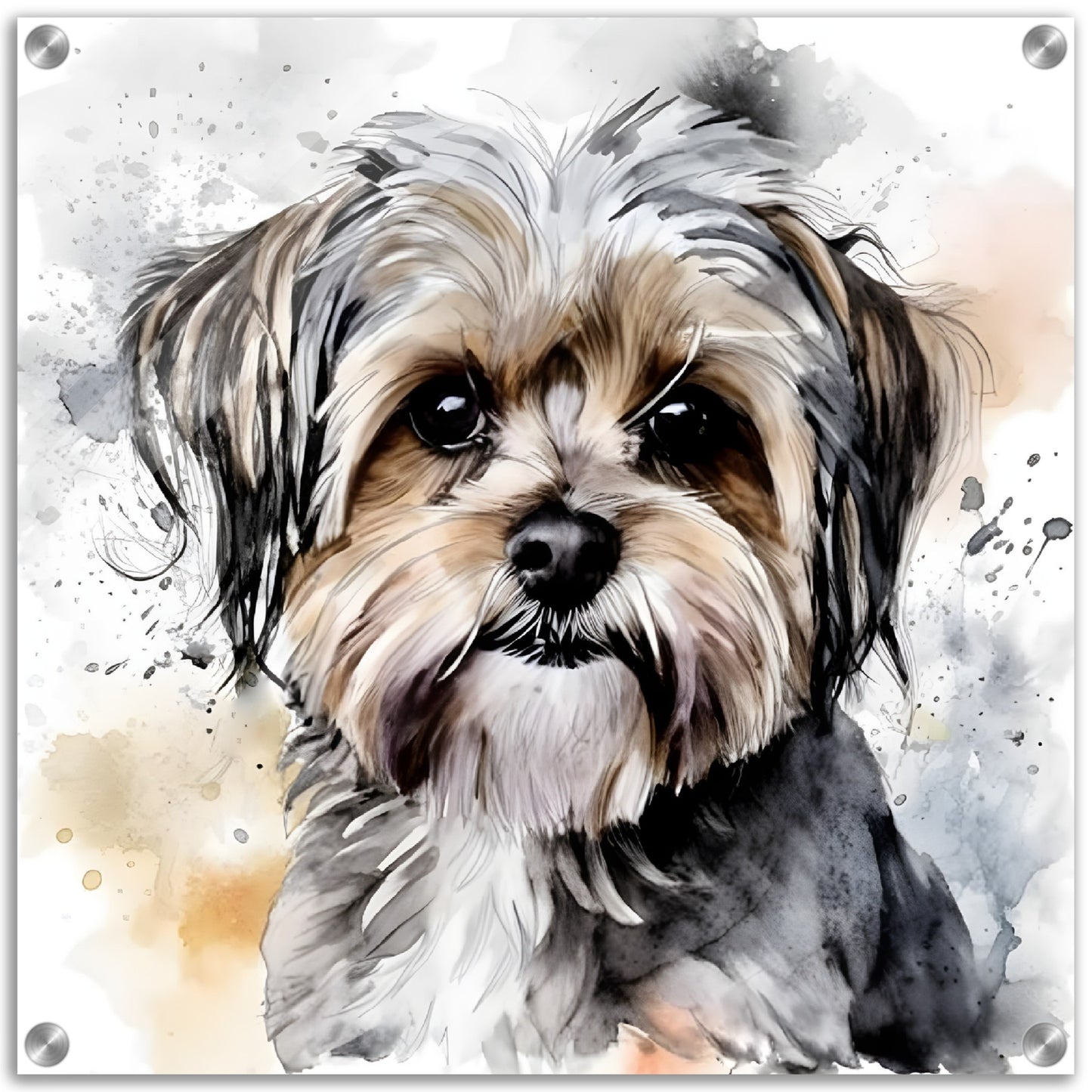 Shorkie Dog  Watercolor Acrylic Print