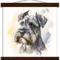 Miniature Schnauzer Dog Watercolor Premium Matte Paper Poster with Hanger