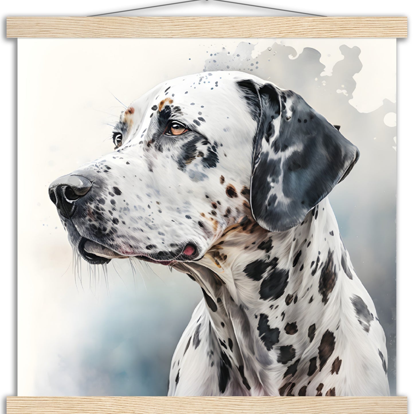 Dalmation Dog (c)  Watercolor Premium Matte Paper Poster with Hanger