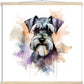 Miniature Schnauzer Dog Watercolor Premium Matte Paper Poster with Hanger