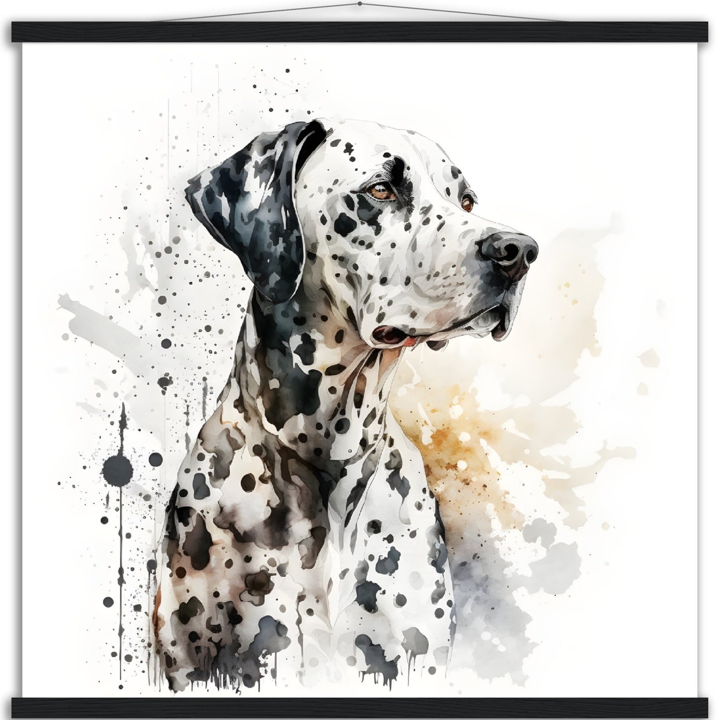 Dalmation (b) Dog Watercolor Premium Matte Paper Poster with Hanger