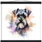 Miniature Schnauzer Dog Watercolor Premium Matte Paper Poster with Hanger