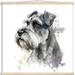 Miniature Schnauzer Dog Watercolor Premium Matte Paper Poster with Hanger