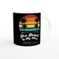 The Beach is my Office, and its Lunch! : Fun Black & White 11oz Ceramic Mug