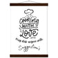 Premium Matte Paper Poster & Hanger  :  Cooking with love, may stab anyone with suggestion