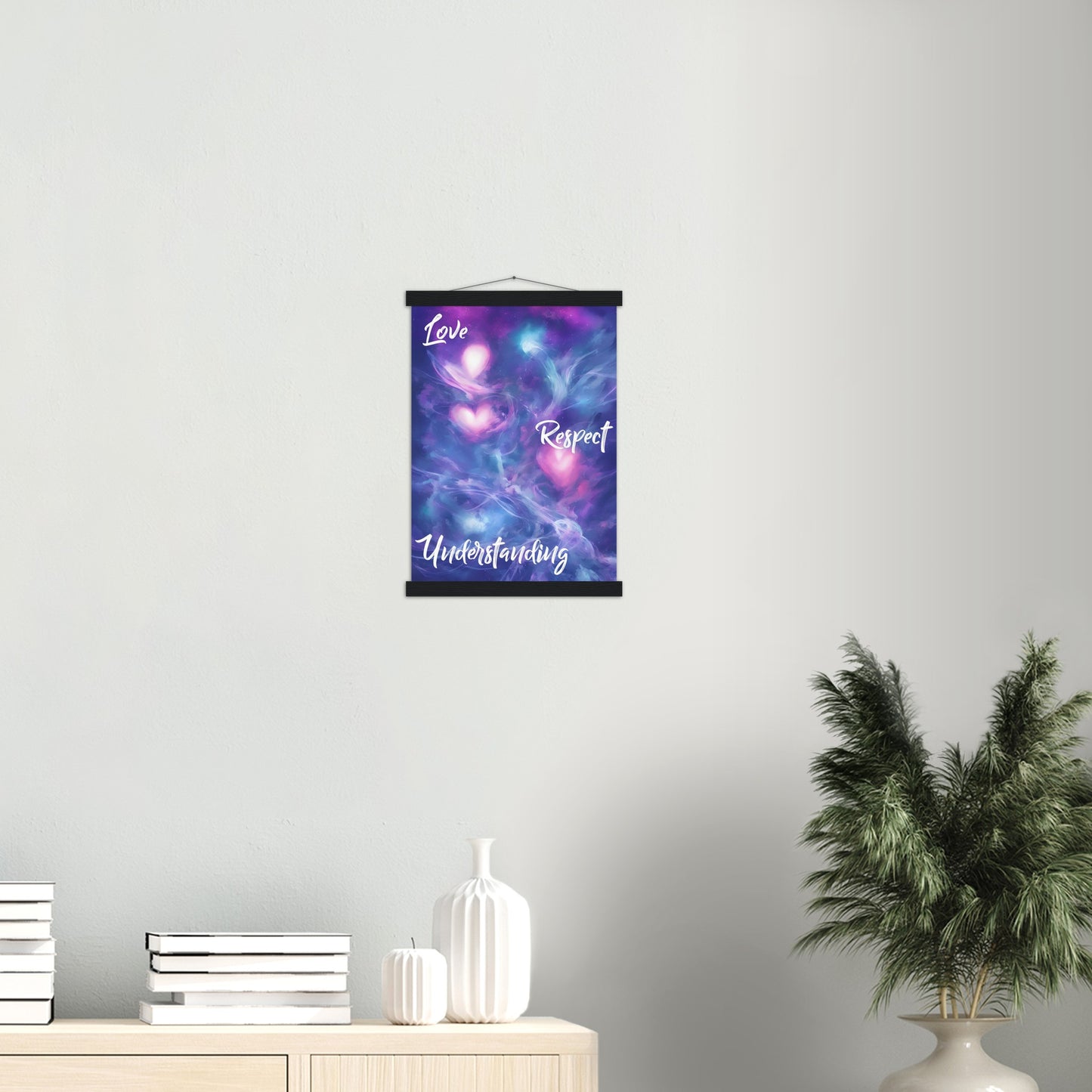 Love, Respect, Understanding, Nebulus Flow : Premium Matte Paper Poster & Hanger
