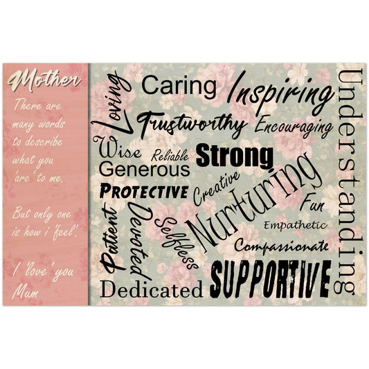 Wood Prints : Mothers Day Mothers Words