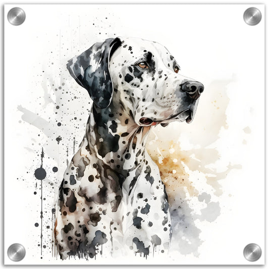 Dalmation Dog  (d) Watercolor Acrylic Print