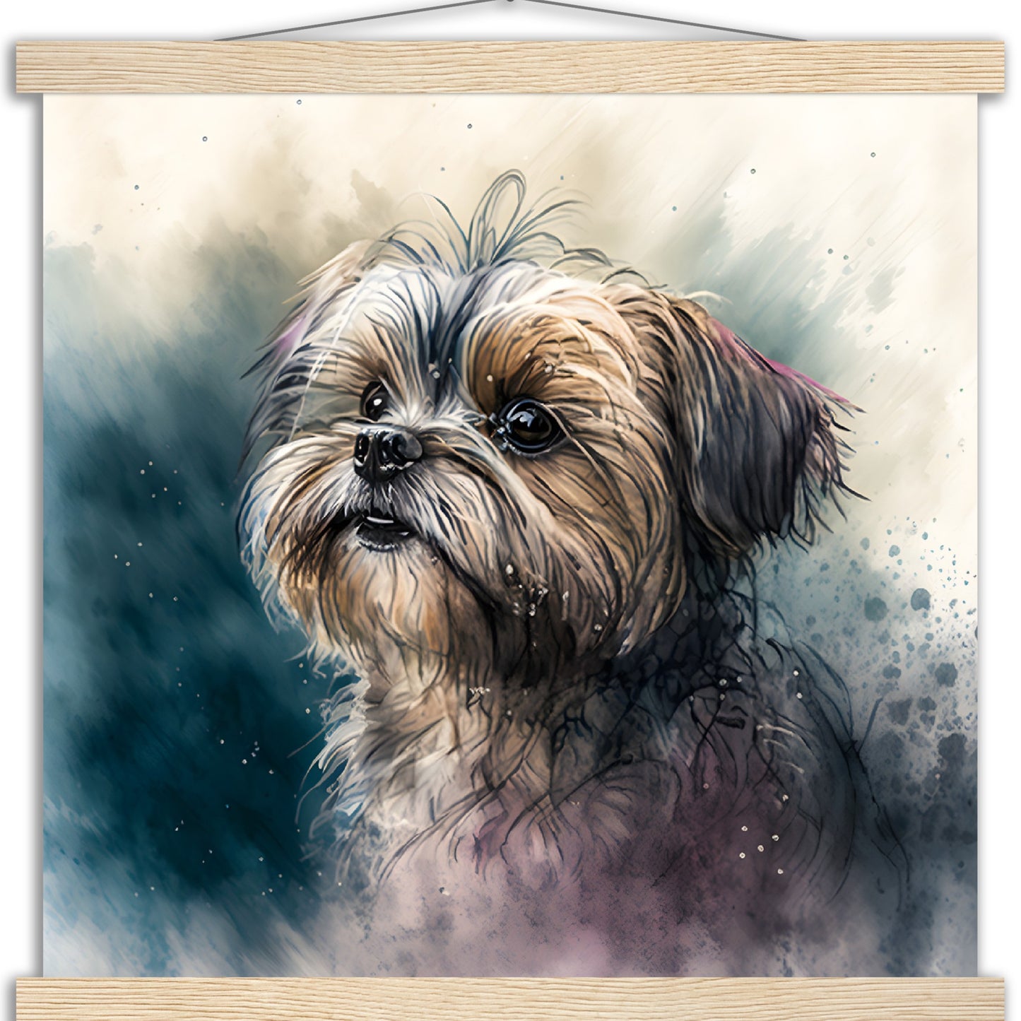 Shorkie (c) Watercolor Premium Matte Paper Poster with Hanger