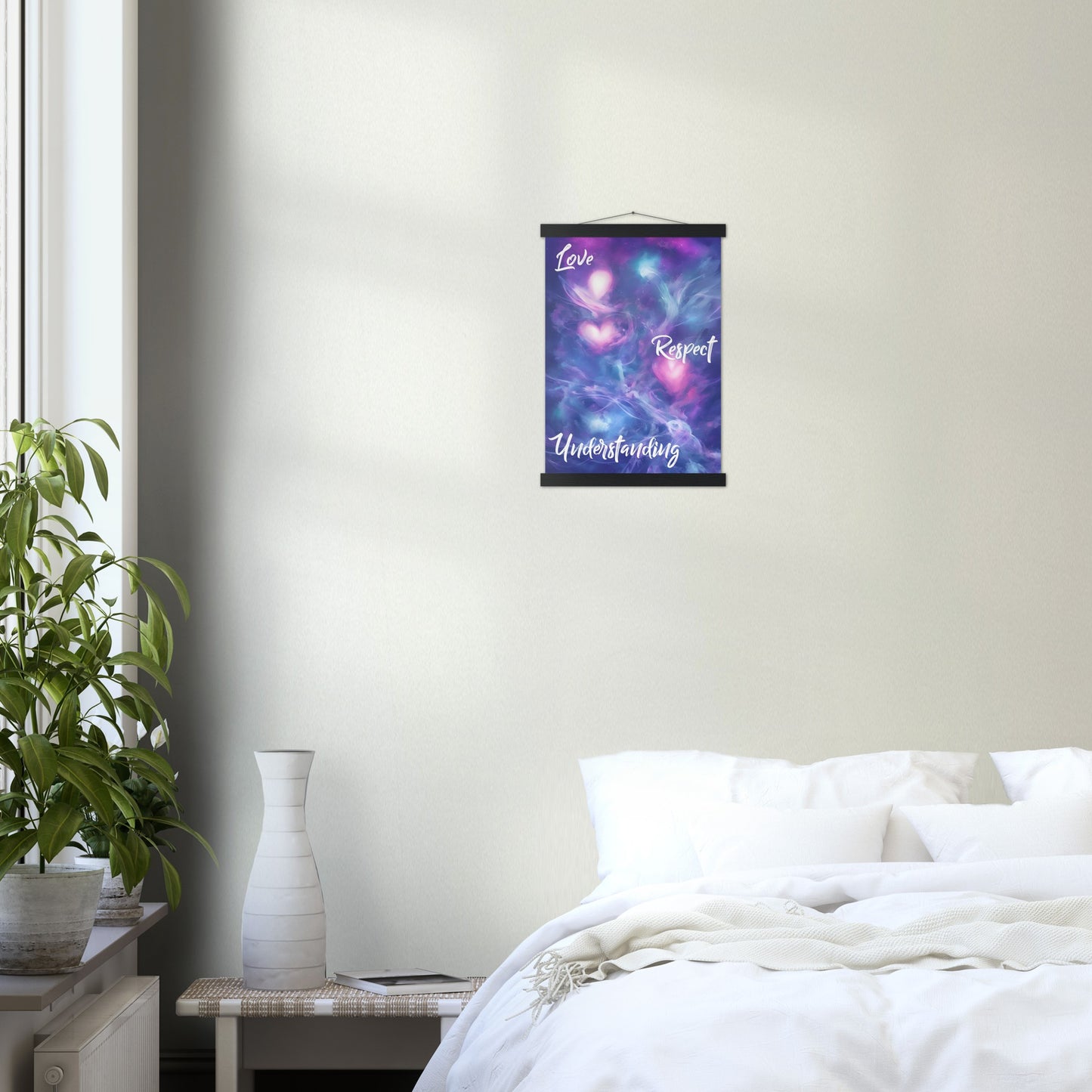 Love, Respect, Understanding, Nebulus Flow : Premium Matte Paper Poster & Hanger