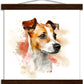 Jack Russell Dog (d) Watercolor Premium Matte Paper Poster with Hanger