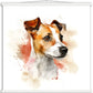 Jack Russell Dog (d) Watercolor Premium Matte Paper Poster with Hanger