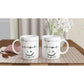 Morning, Cofee, Rest of the day : Fun Black & White 11oz Ceramic Mug