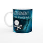 Astronomy & Coffee Ice Blue Nebula White 11oz Ceramic Mug