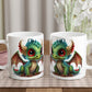 Baby Dragon Green Wing - Dragon Tooth : White 11oz Ceramic Mug