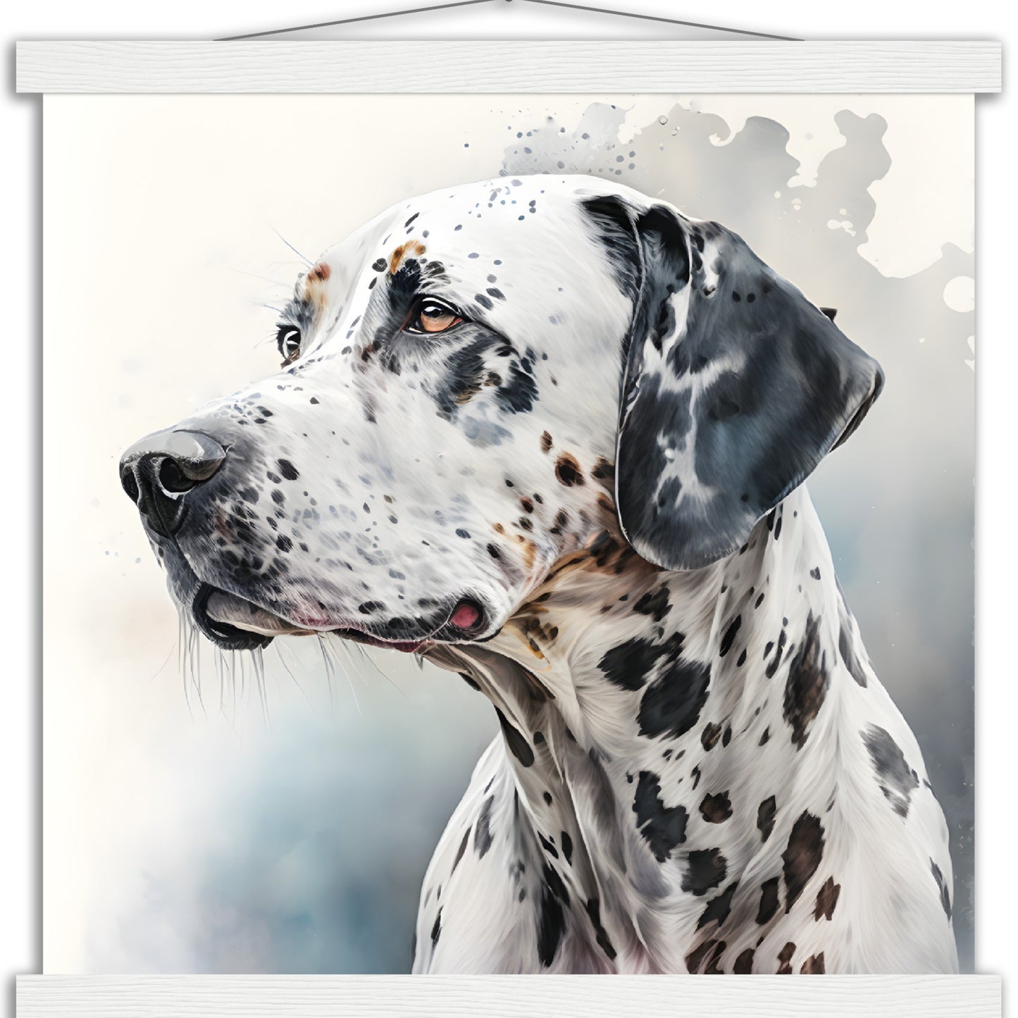 Dalmation Dog (c)  Watercolor Premium Matte Paper Poster with Hanger