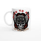 Born To Ride! But First, Coffee!  White 11oz Ceramic Mug