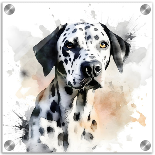 Dalmation Dog  (b) Watercolor Acrylic Print