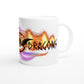 Here Live Dragons: Dragon design with text White 11oz Ceramic Mug