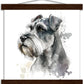 Miniature Schnauzer Dog Watercolor Premium Matte Paper Poster with Hanger