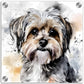 Shorkie Dog  Watercolor Acrylic Print