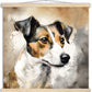 Jack Russell Dog (b) Watercolor Premium Matte Paper Poster with Hanger