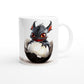 Baby Dragon Black Red - Dragon Tooth : White 11oz Ceramic Mug