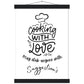 Premium Matte Paper Poster & Hanger  :  Cooking with love, may stab anyone with suggestion