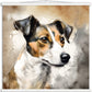 Jack Russell Dog (b) Watercolor Premium Matte Paper Poster with Hanger