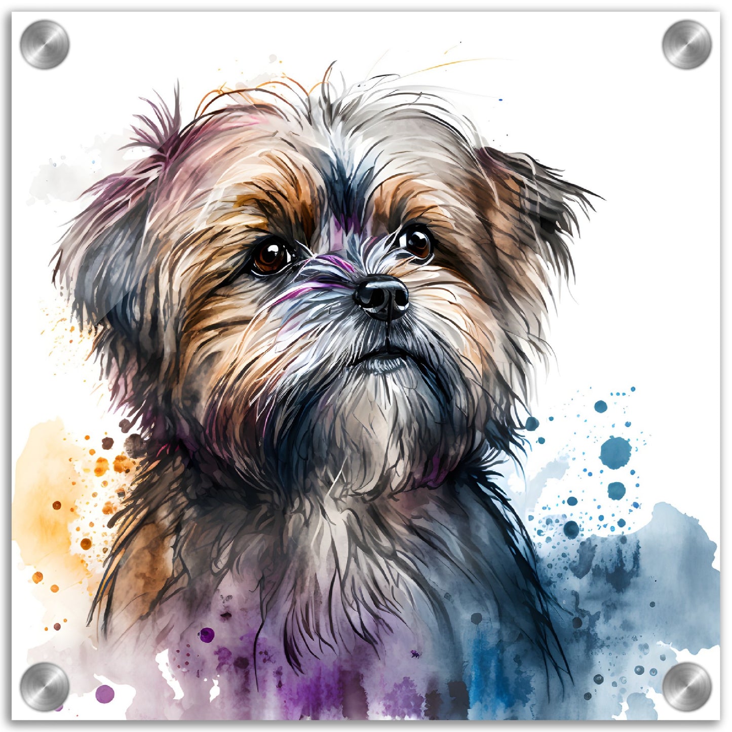 Shorkie (c) Dog  Watercolor Acrylic Print