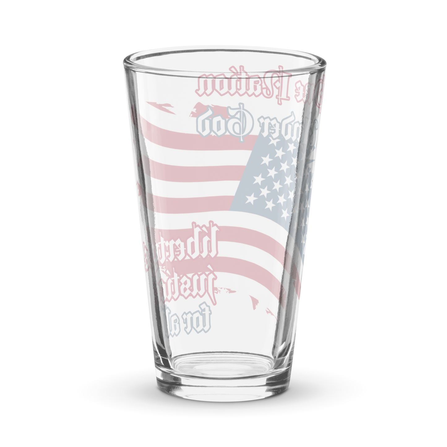 One Nation Under God USA Shaker pint glass