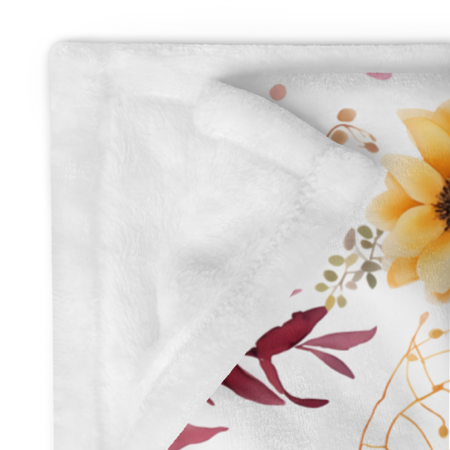 Watercolour Floral Pattern Beautiful Throw Blanket