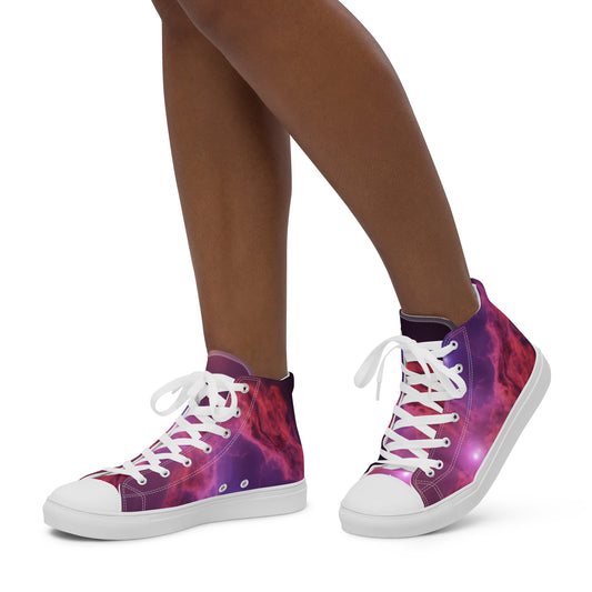 'Dragons Eye' Nebula Style Design Women’s high top canvas shoes