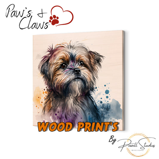 Shorkie Dog (c) Watercolor Wood Prints